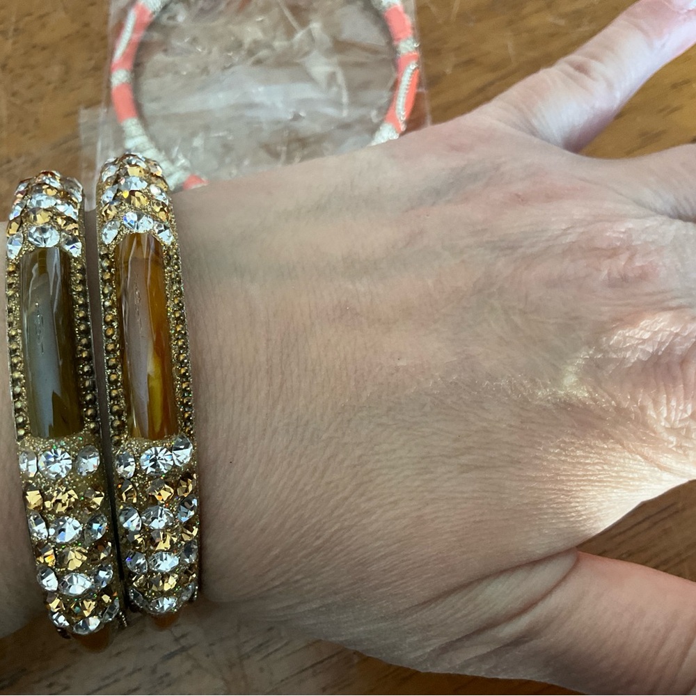 Beautiful Set of Rhinestone Bangles - Picture 3 of 5